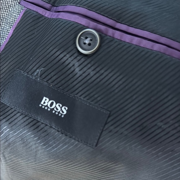 Hugo Boss The Crowley Jacket Wool Cashmere Men's Gray Sport Coat Blazer Size 38R - Picture 10 of 12